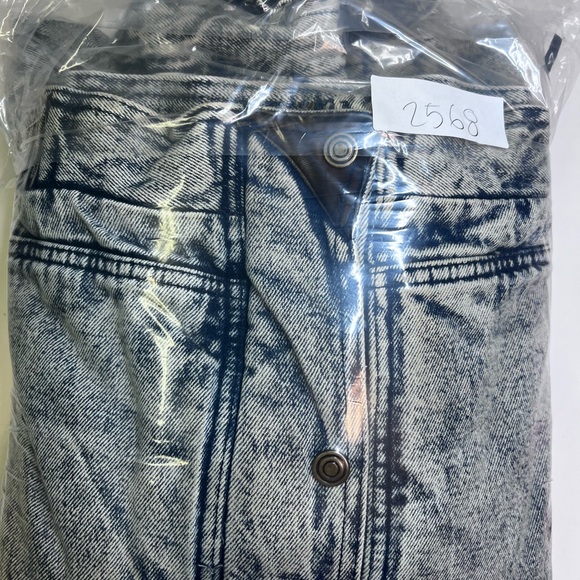 Vintage Horizon Outer Wear Jacket Adult Large Acid Wash Mario Blue Jean Denim - Picture 16 of 16